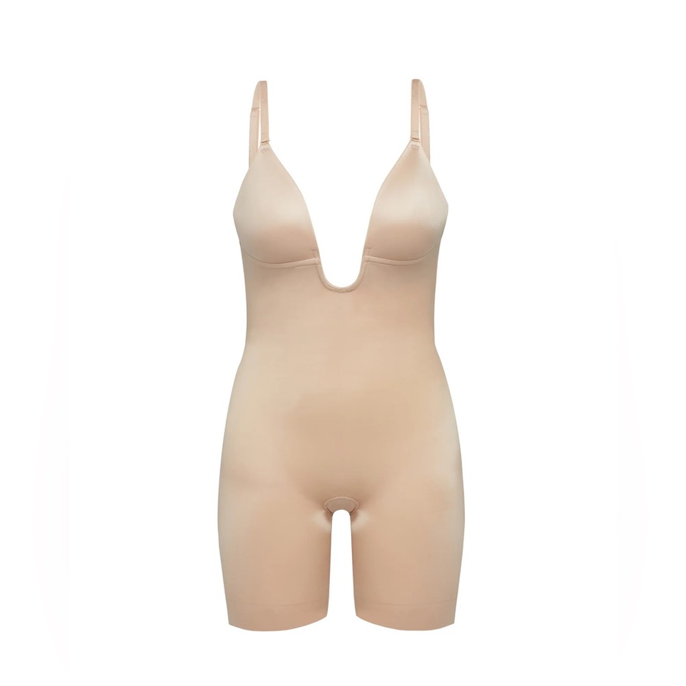 Spanx Suit Your Fancy Plunge Low-Back Mid-Thigh Bodysuit
